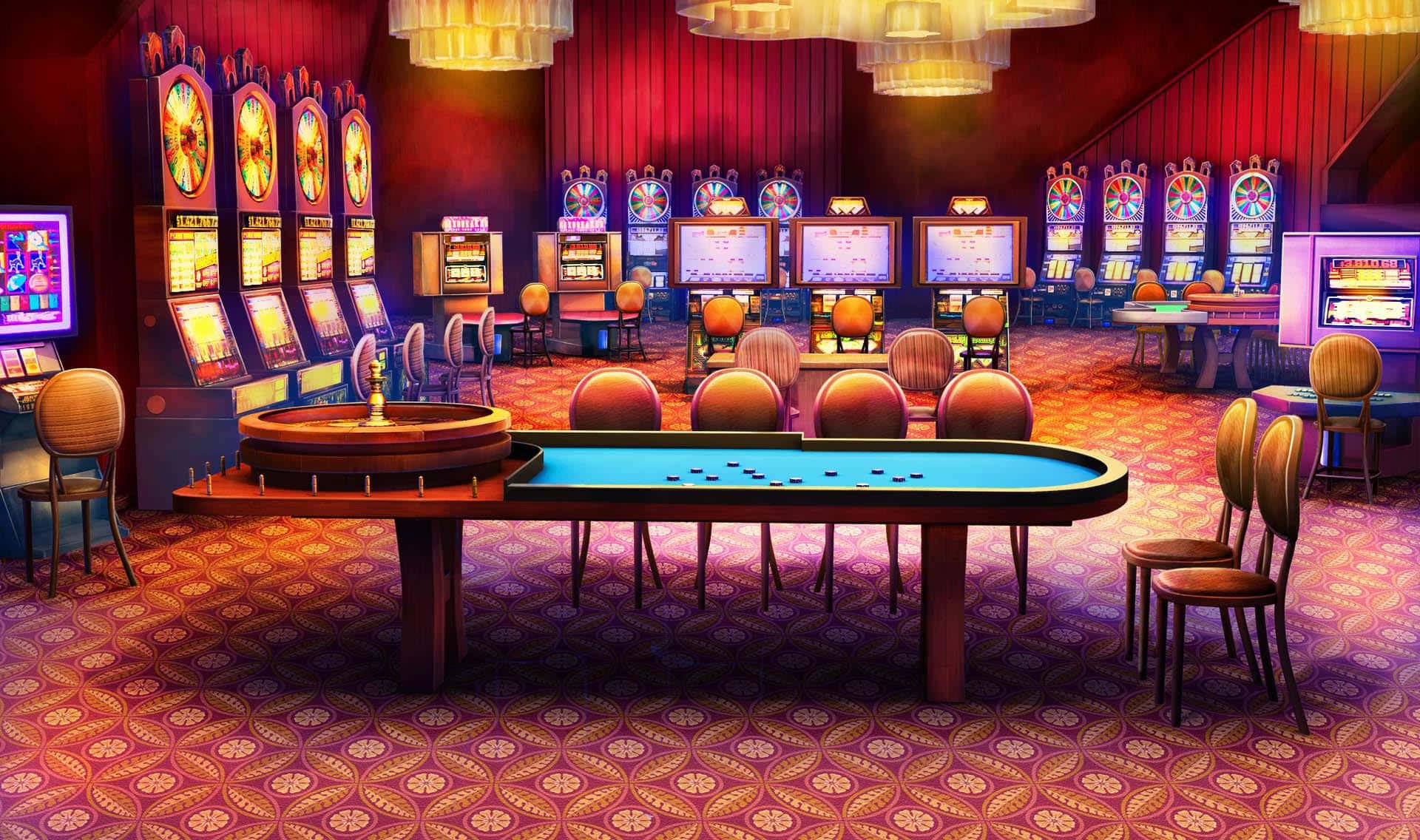 Meja blackjack 403 bernuansa hangat